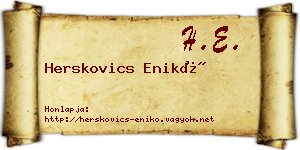 Herskovics Enikő névjegykártya